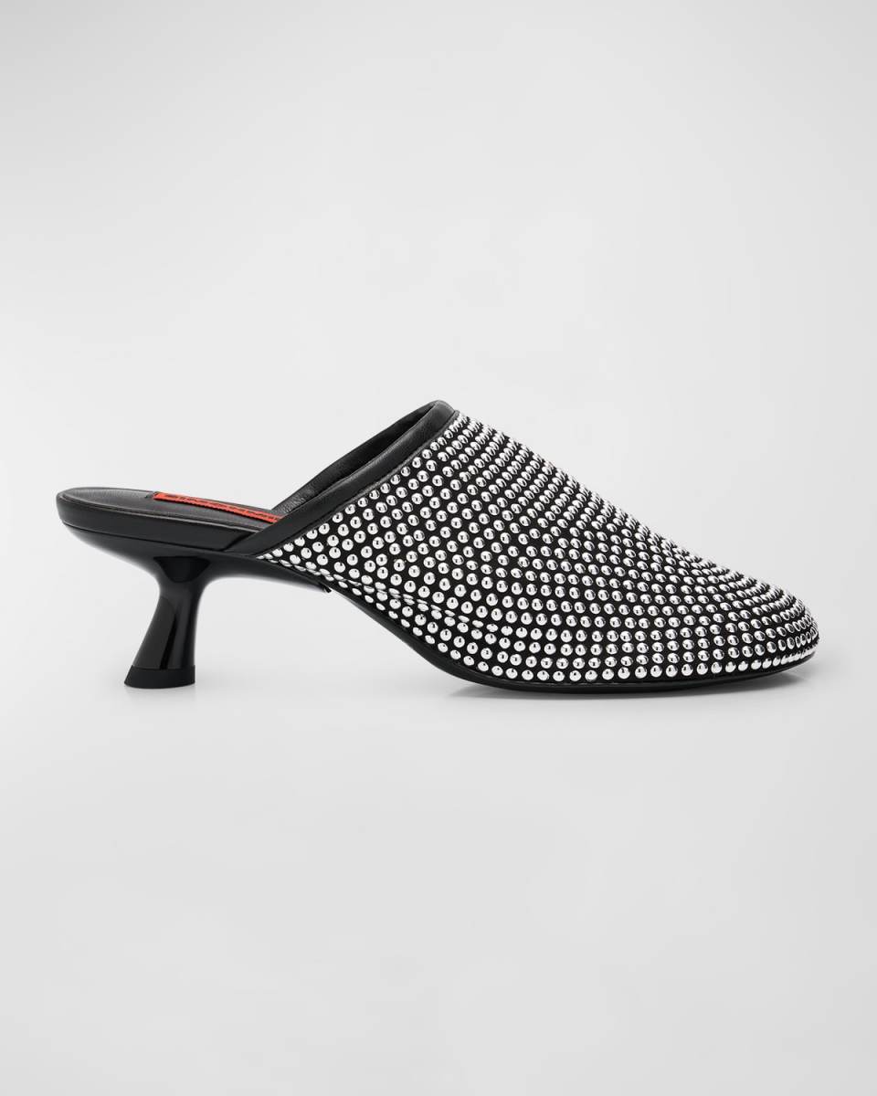 Nailhead Beep Vegan Mules